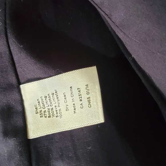 Talbots Linen Blend Dark Navy Sz. 6 Jacket - Picture 10 of 11